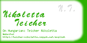 nikoletta teicher business card